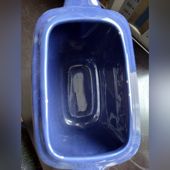 Vintage Ricard Water Pitcher, Blue Ceramic Barware - Picture 4 of 10